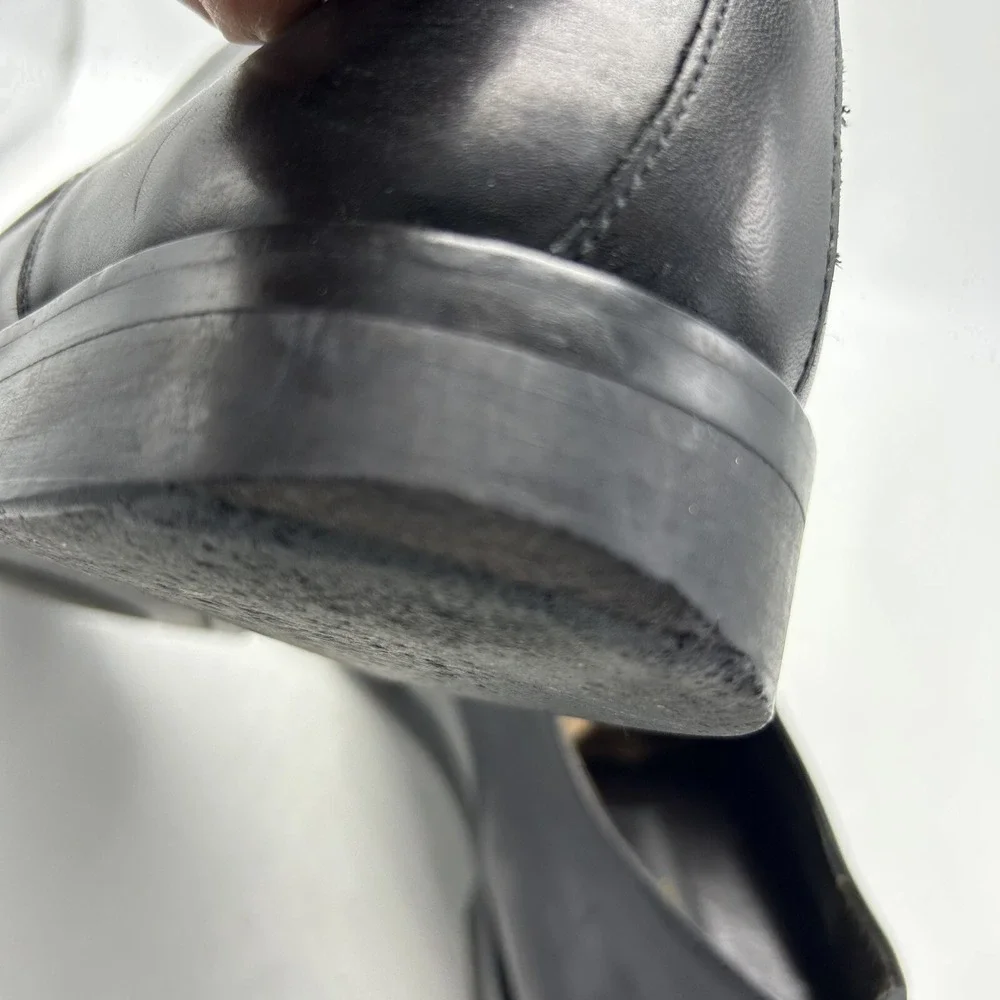 To Boot New York Dress Shoes Mens 9 Adam Derrick Italian Leather Black Flaw